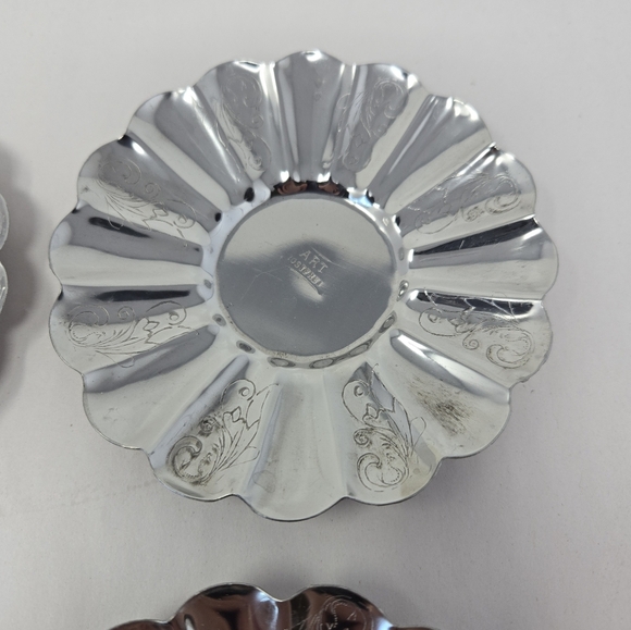 Art Silver Plated Rust Free Small Tea Light Candle Holder Cookie Desert Holders - Picture 7 of 10